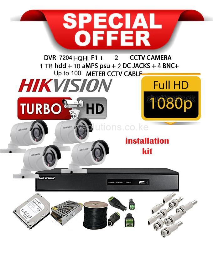 Image of 1080p 4 cameras kit With Installation (Nairobi Area)